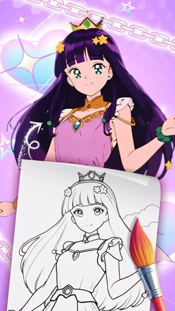 Cute Princess Coloring Game Screenshots