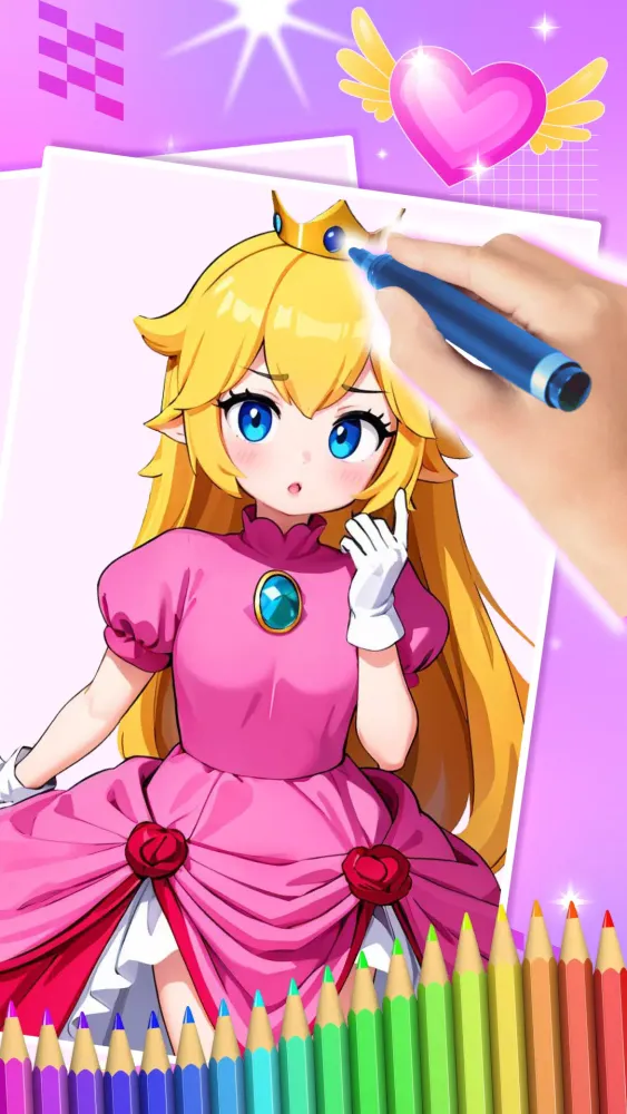Cute Princess Coloring Game Screenshots