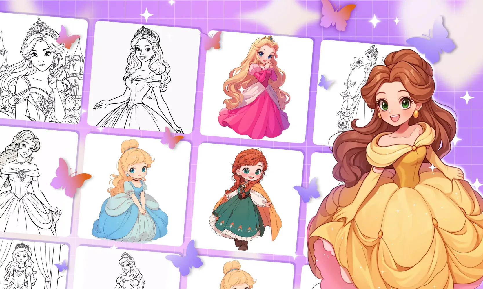 Cute Princess Coloring Game Screenshots