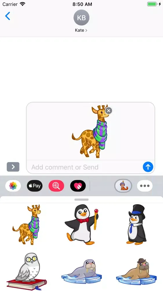 Capturas de pantalla de Cute Animals Emoji Stickers