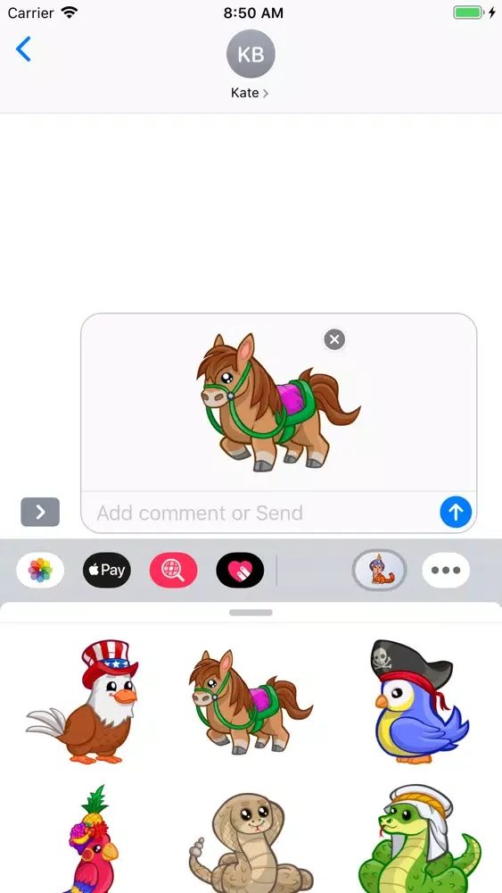Capturas de pantalla de Cute Animals Emoji Stickers