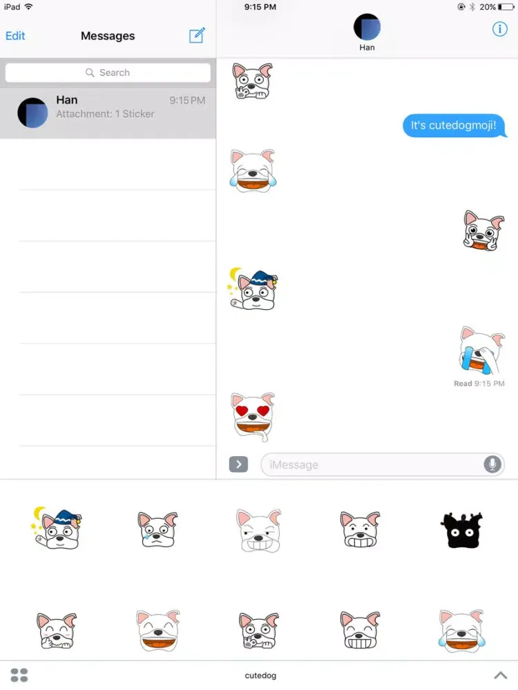 Captures d'écran de Cutedogmoji iPad 