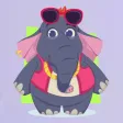 Cute Elephant - Stickers
