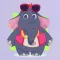 Cute Elephant - Stickers