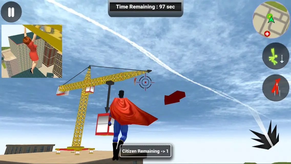 Zrzuty ekranu Flying Superhero Rope Power