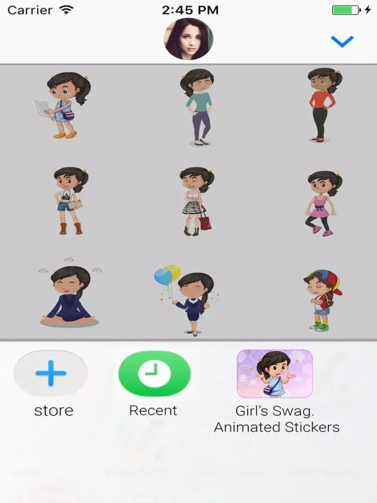 Capturas de pantalla de Girl Swag Animated Stickers iPad 