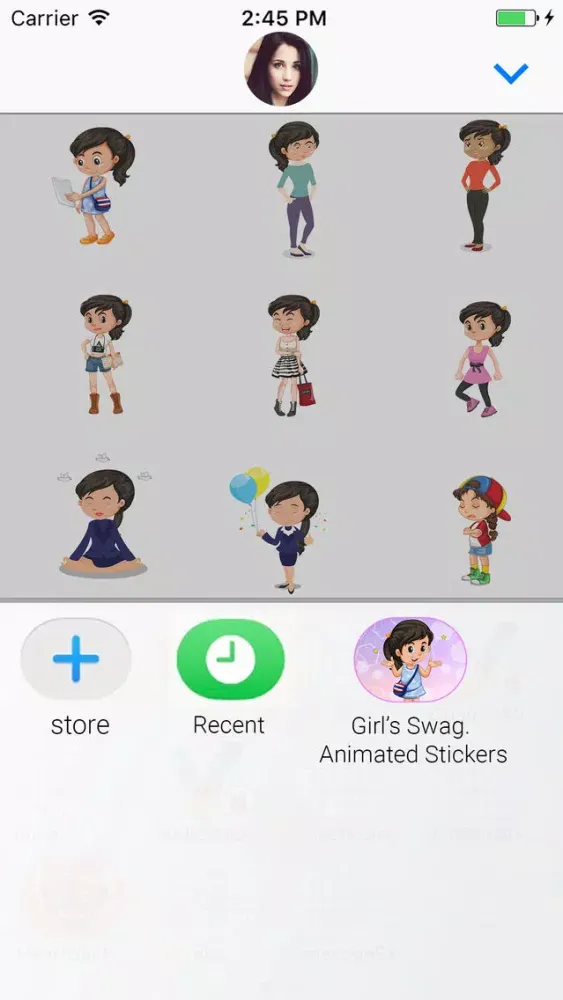 Capturas de pantalla de Girl Swag Animated Stickers