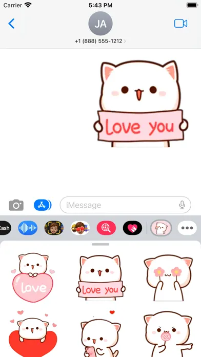 Capturas de tela do Cute Mochi Sticker - WASticker