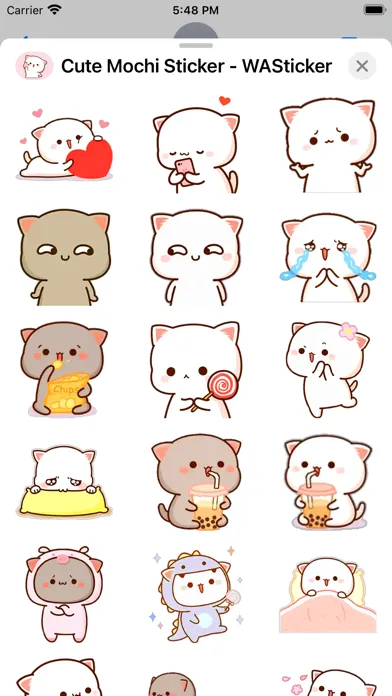 Capturas de tela do Cute Mochi Sticker - WASticker