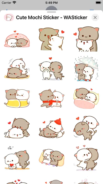 Capturas de tela do Cute Mochi Sticker - WASticker