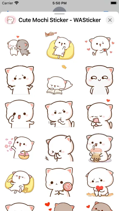 Capturas de tela do Cute Mochi Sticker - WASticker