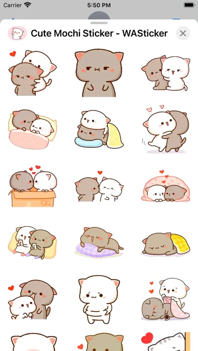 Capturas de tela do Cute Mochi Sticker - WASticker