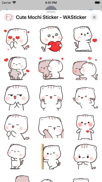 Capturas de tela do Cute Mochi Sticker - WASticker