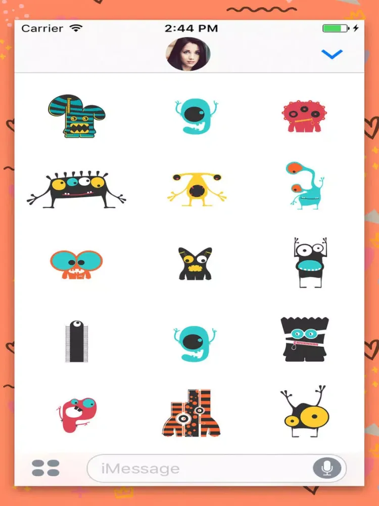 Cute Monster Animated Stickers iPad  Screenshots