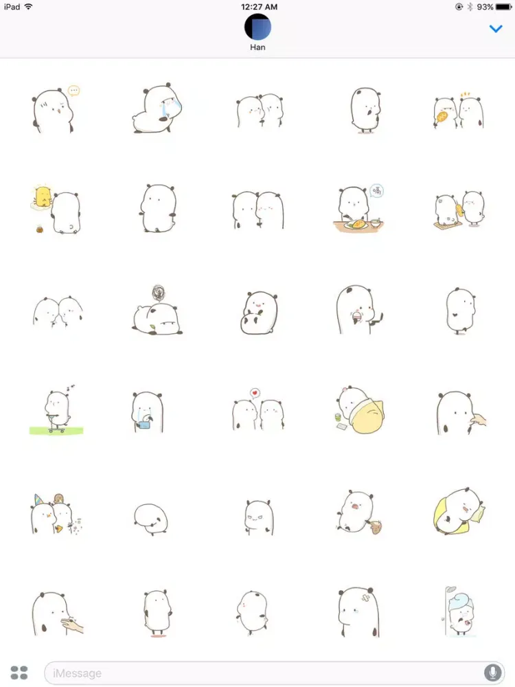 Capturas de tela do CutePandamoji iPad 