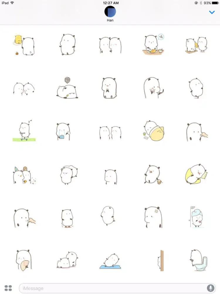 Capturas de tela do CutePandamoji iPad 