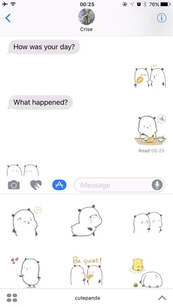 Capturas de tela do CutePandamoji