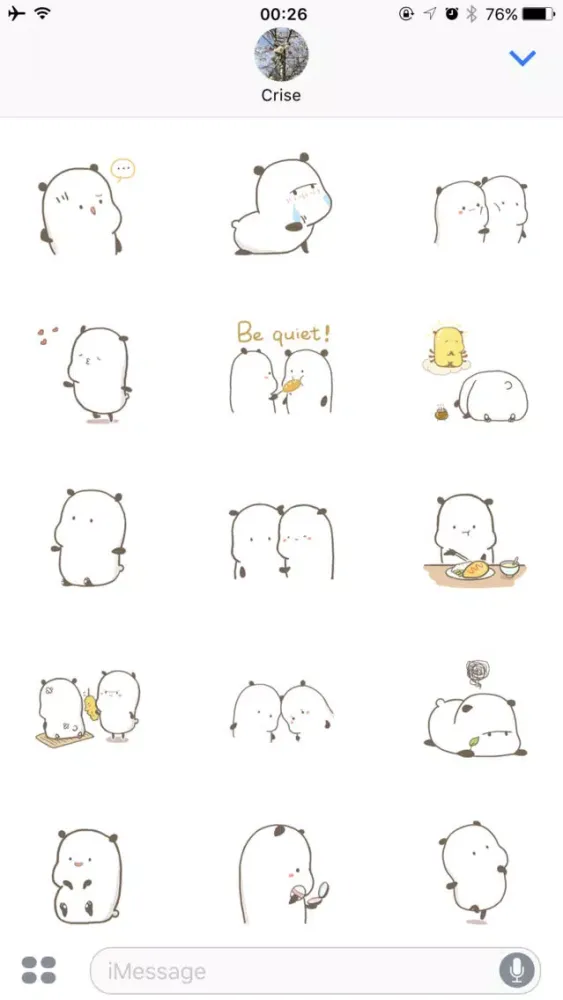 Capturas de tela do CutePandamoji