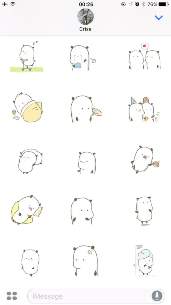 Capturas de tela do CutePandamoji