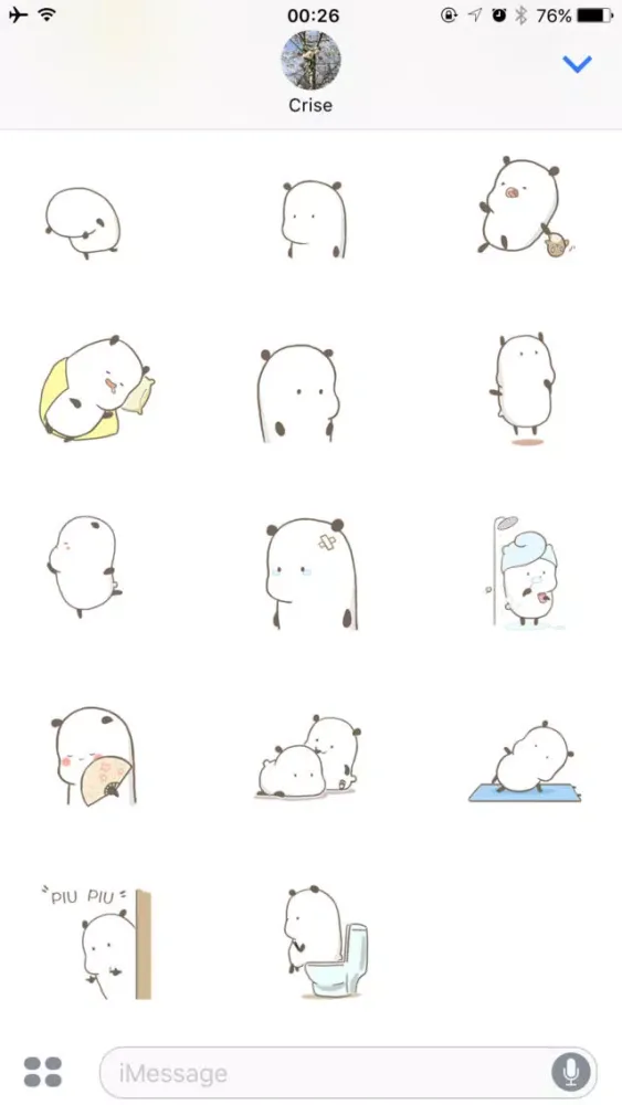 Capturas de tela do CutePandamoji