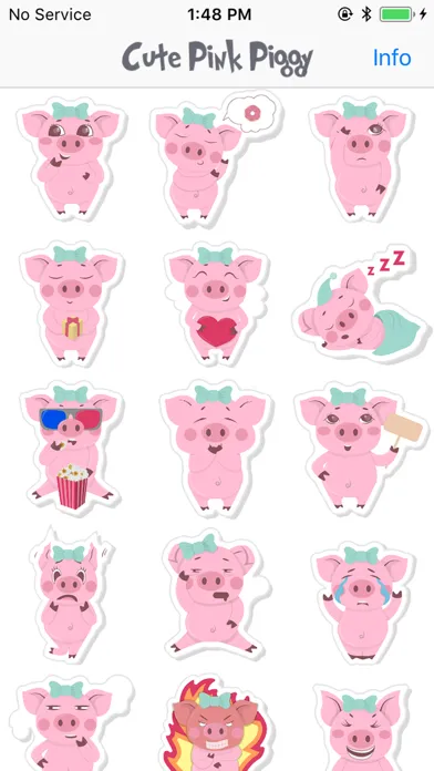 Pink Piggy Animated Stickers應用截圖