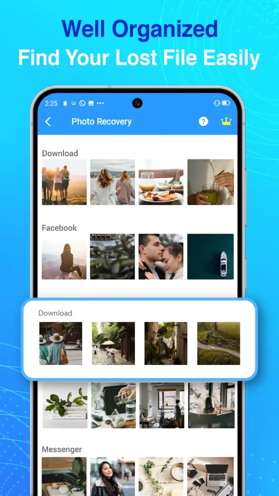 Capturas de tela do Deleted Photo Recovery