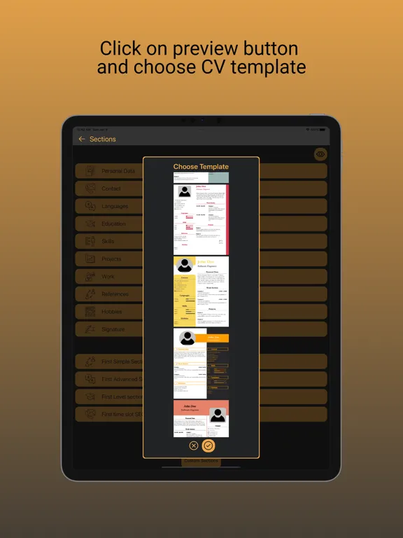 CV Builder - Resume Maker App iPad  স্ক্রিনশট