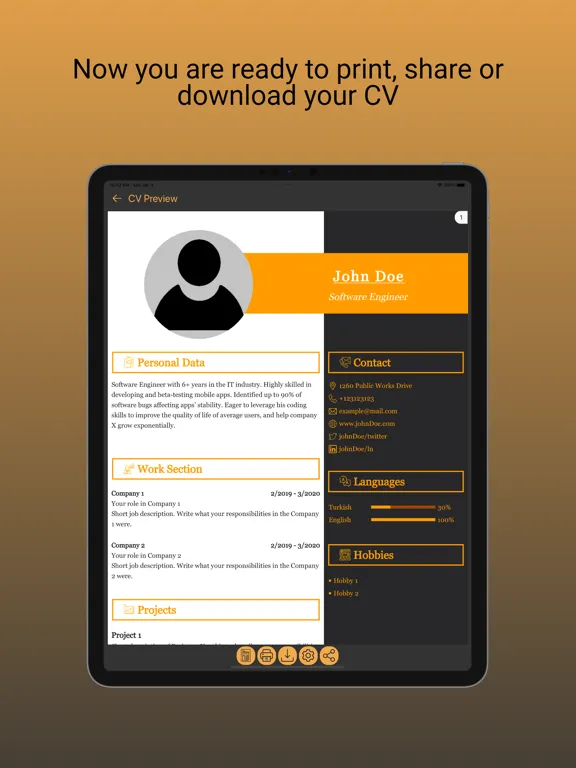 CV Builder - Resume Maker App iPad  স্ক্রিনশট