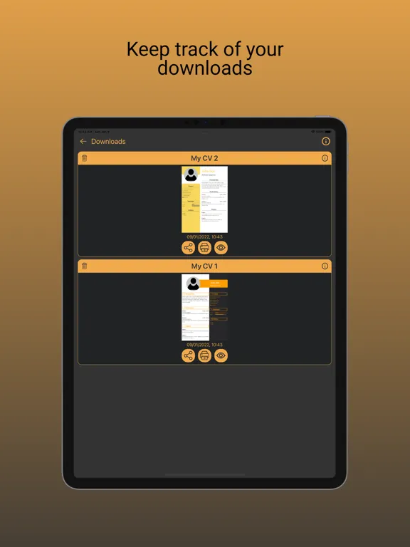 CV Builder - Resume Maker App iPad  স্ক্রিনশট