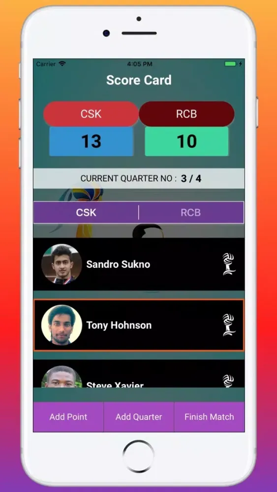 Waterpolo Score Card سکرین شاٹس