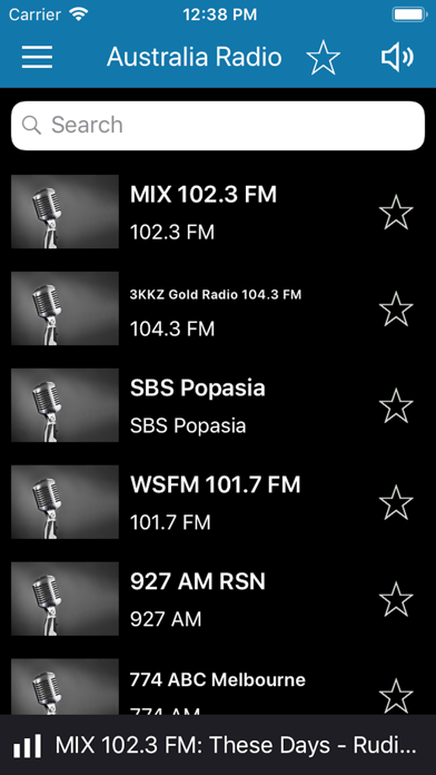 Zrzuty ekranu Australia Radio Stations