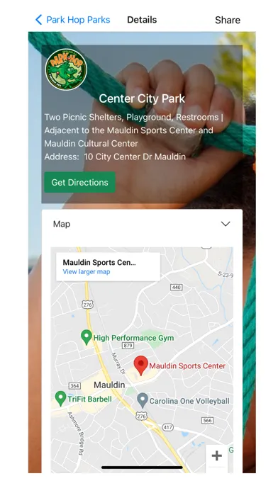 Tangkapan layar Upstate Park Hop