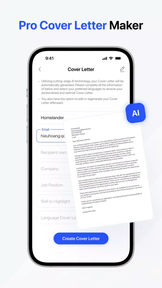 CV Maker and AI CV Builder Screenshots