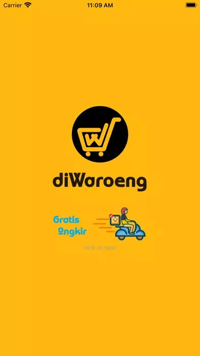 Tangkapan layar diWaroeng - Gratis Ongkir