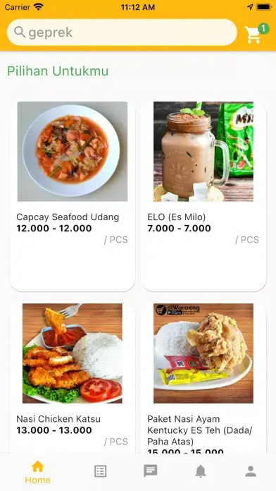Tangkapan layar diWaroeng - Gratis Ongkir