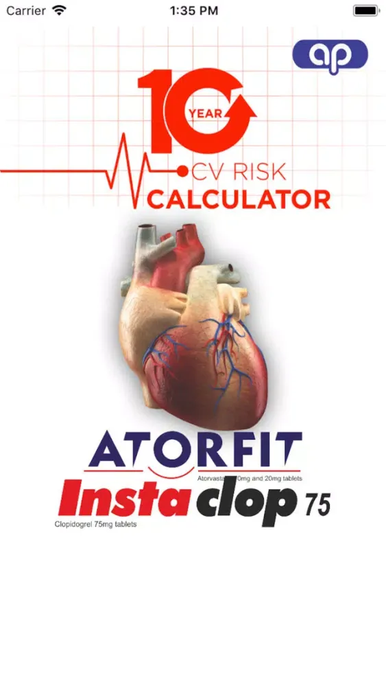 10 Year CV Risk Calculator Screenshots