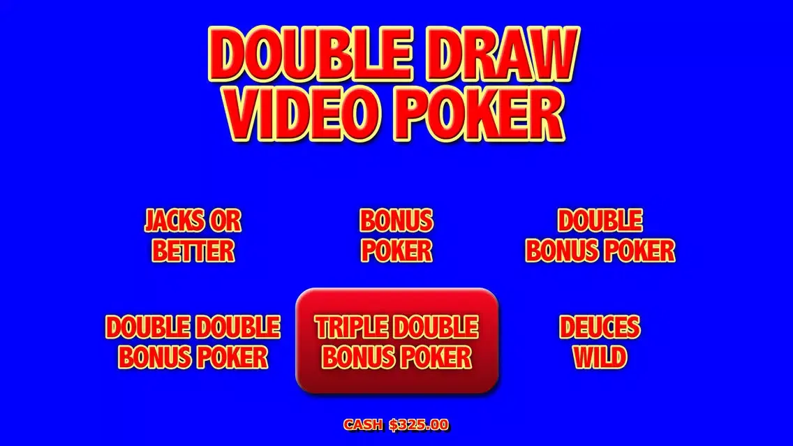 Tangkapan layar Double Draw Video Poker
