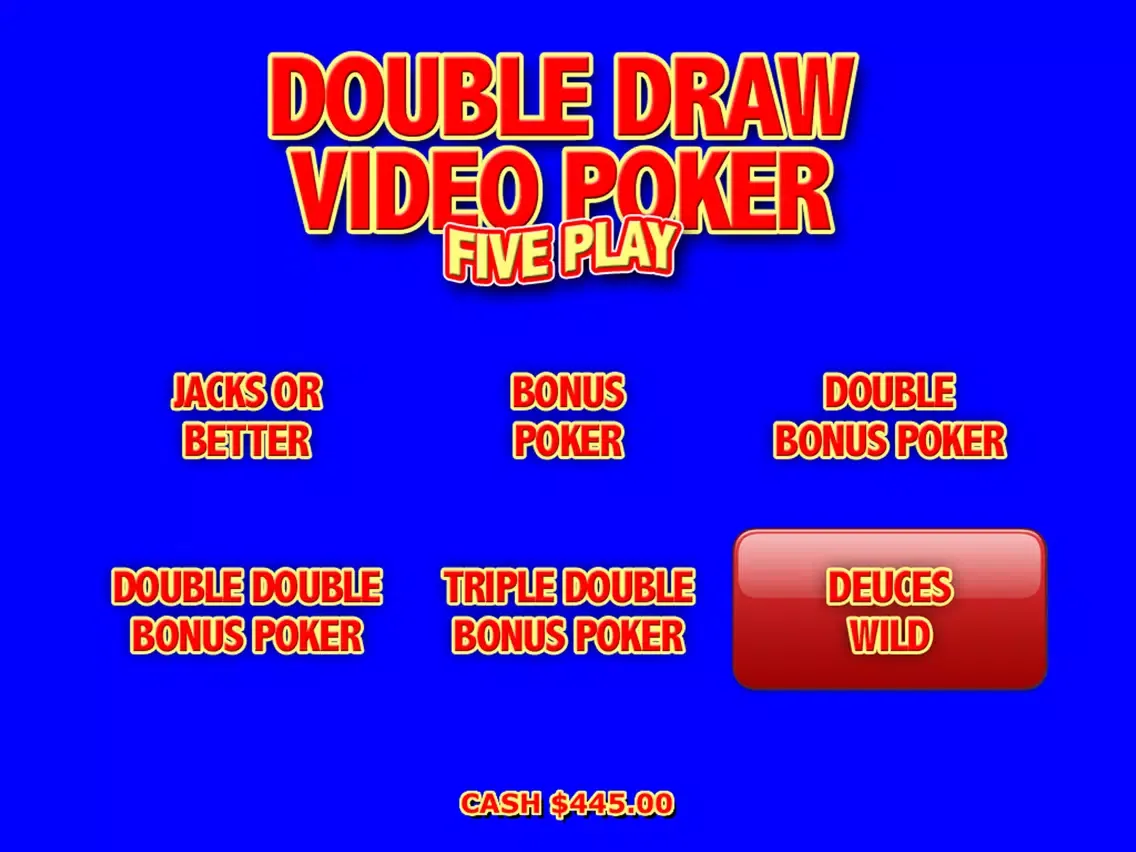 Double Draw Video Poker 5 Play iPad  স্ক্রিনশট