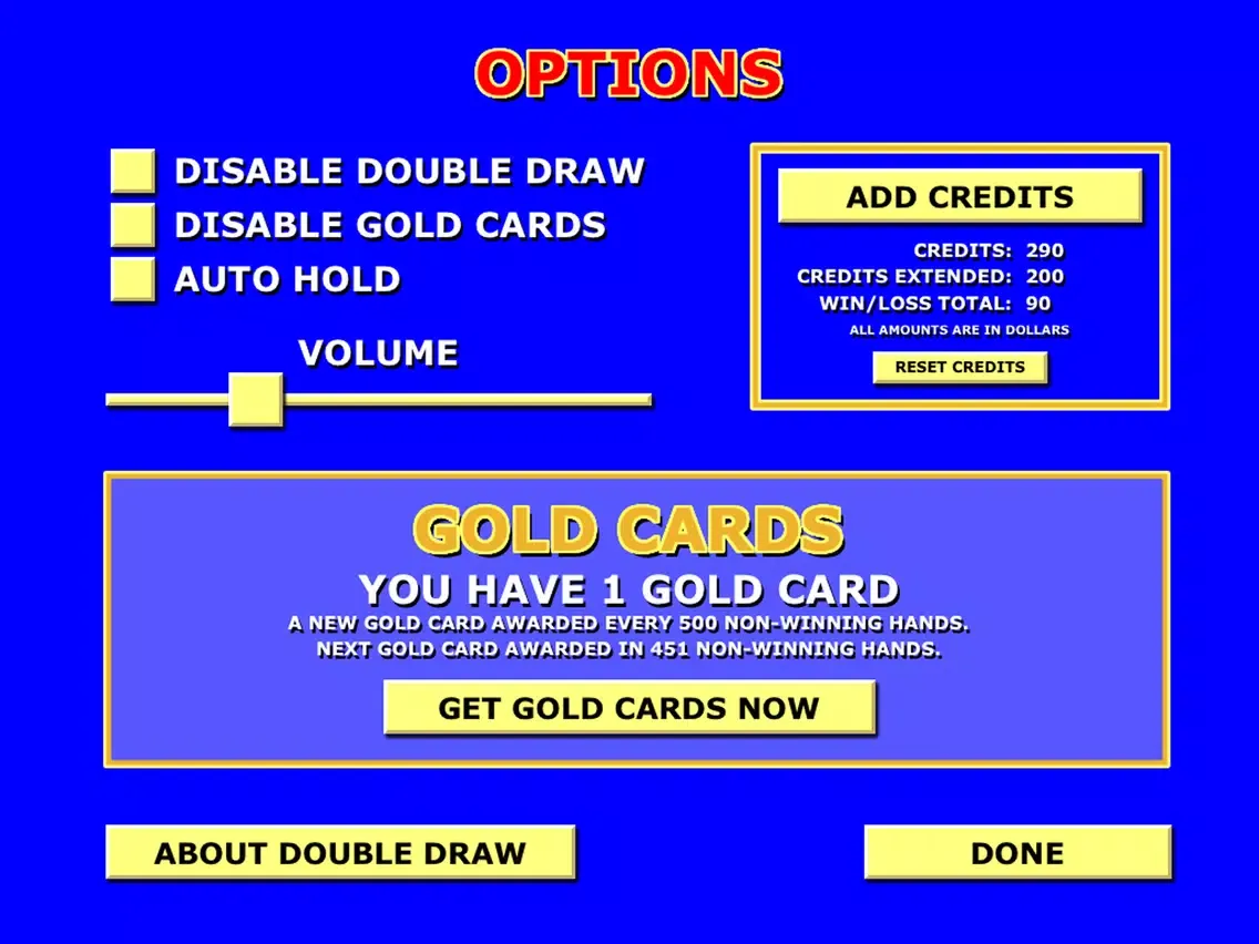 Double Draw Video Poker 5 Play iPad  স্ক্রিনশট