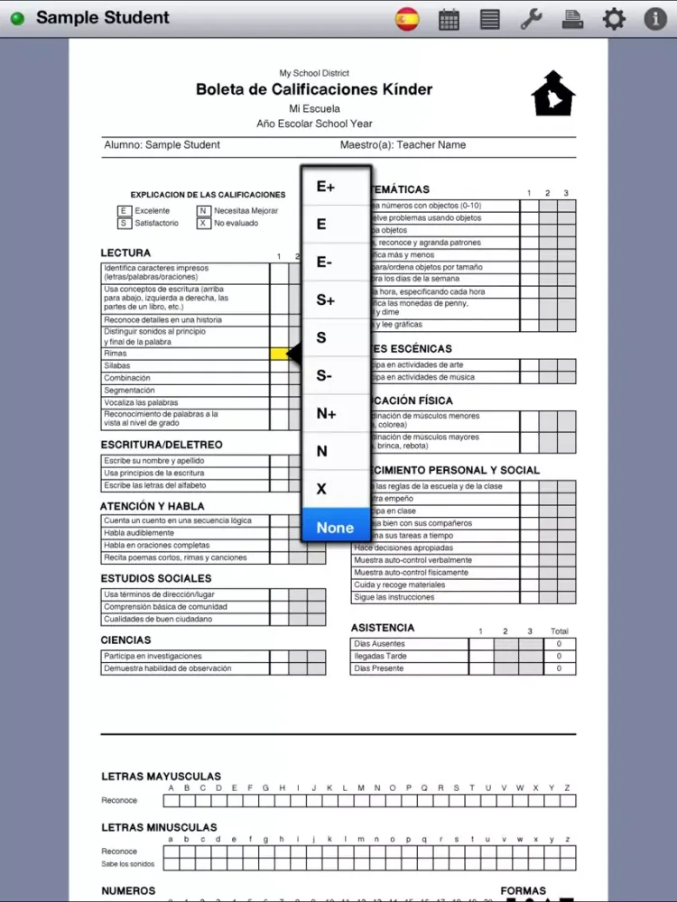 Ảnh chụp màn hình của Report Card Maker iPad 