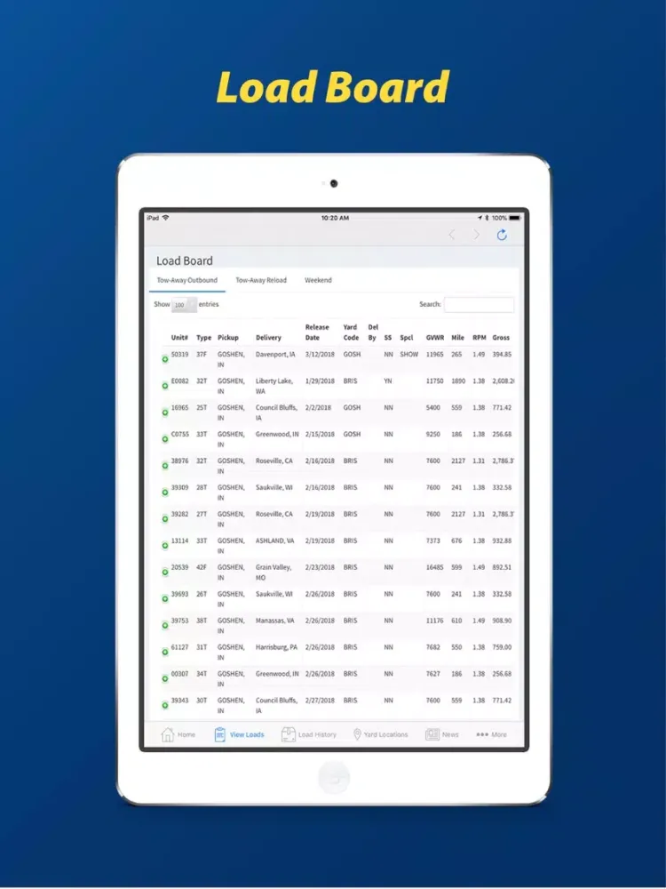 Zrzuty ekranu CWRV Driver iPad 