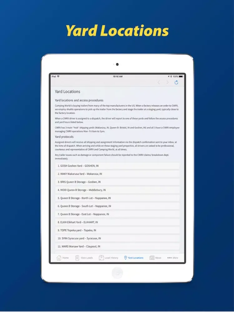 Zrzuty ekranu CWRV Driver iPad 