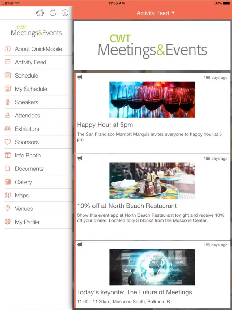 CWT Meetings & Events iPad  Ekran Görüntüleri