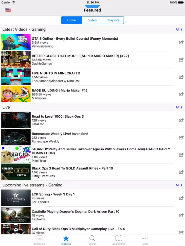 YouGaming - the best gaming video iPad  سکرین شاٹس
