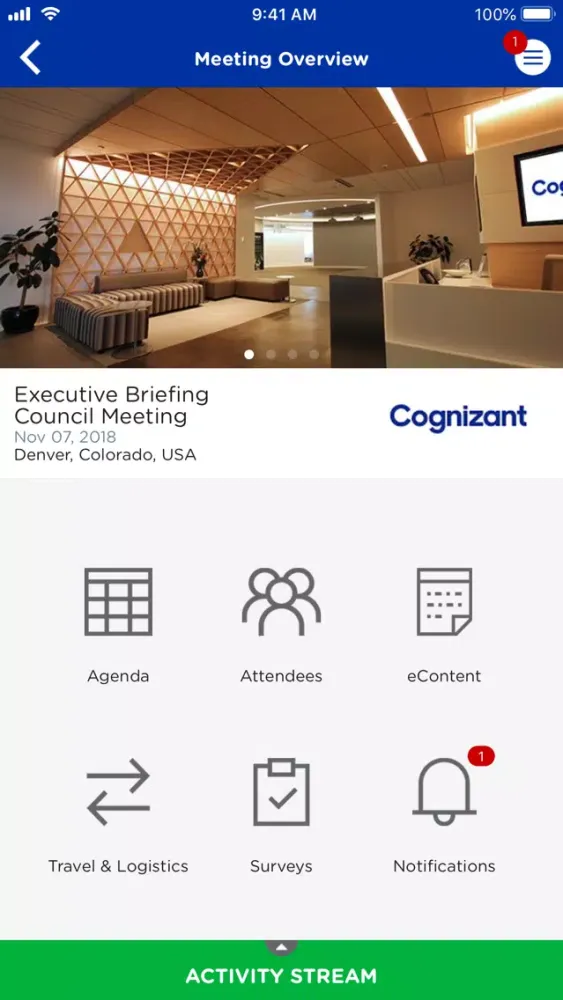 Ảnh chụp màn hình của Meet Cognizant