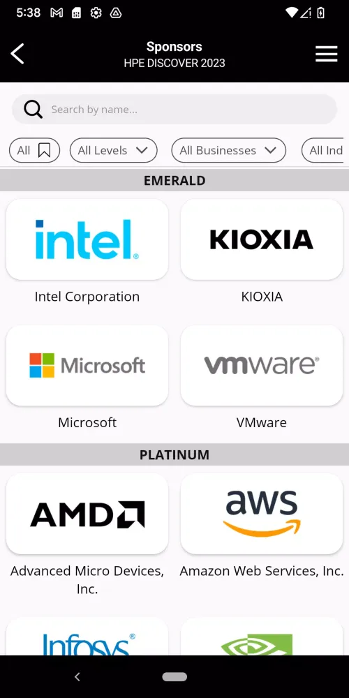 Screenshot di HPE Discover