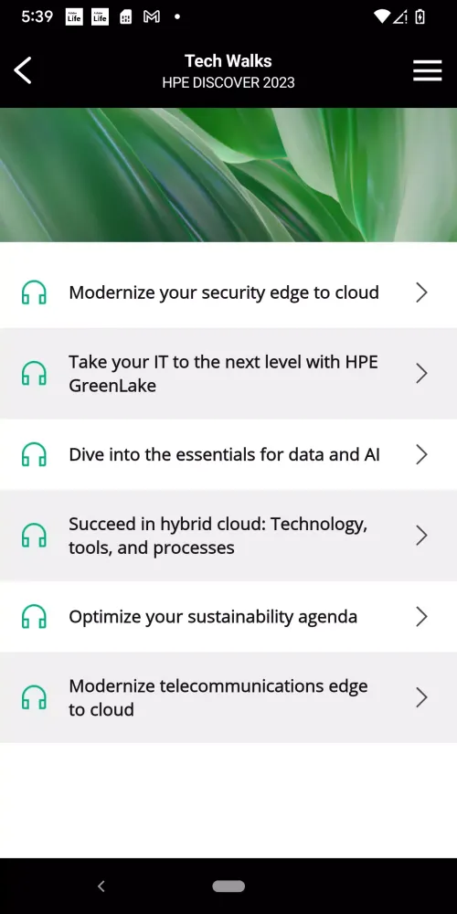 Screenshot di HPE Discover