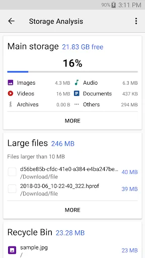 Tangkapan skrin Cx File Explorer