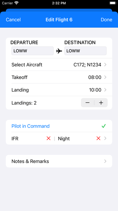Capturas de pantalla de SkyPilot 3 - Flight Logbook