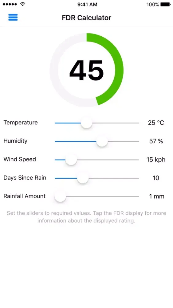 Zrzuty ekranu fireWeather
